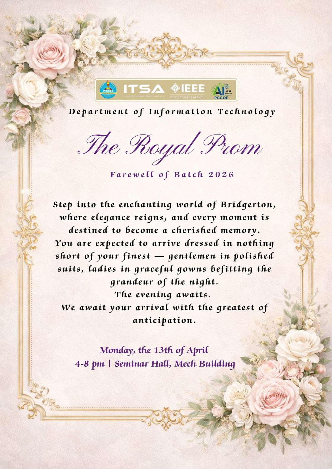 gold prom night poster 2026